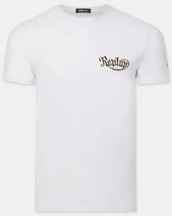 Homme Replay T-Shirts^T-Shirt casque bike blanc
