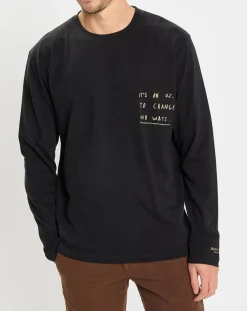 T-Shirt col rond Message noir-Marc O'Polo Online