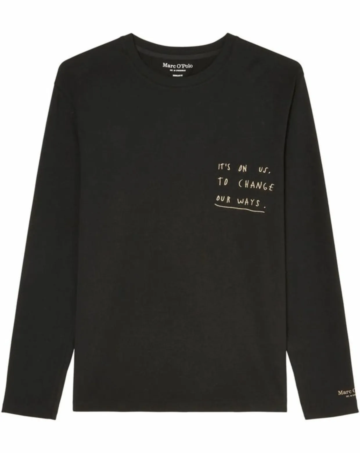 T-Shirt col rond Message noir-Marc O'Polo Online