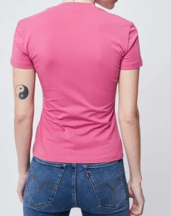 T-Shirt col V mauve-John Galliano Best