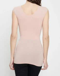 T-Shirt Coton Contour rose poudré-Wolford Hot