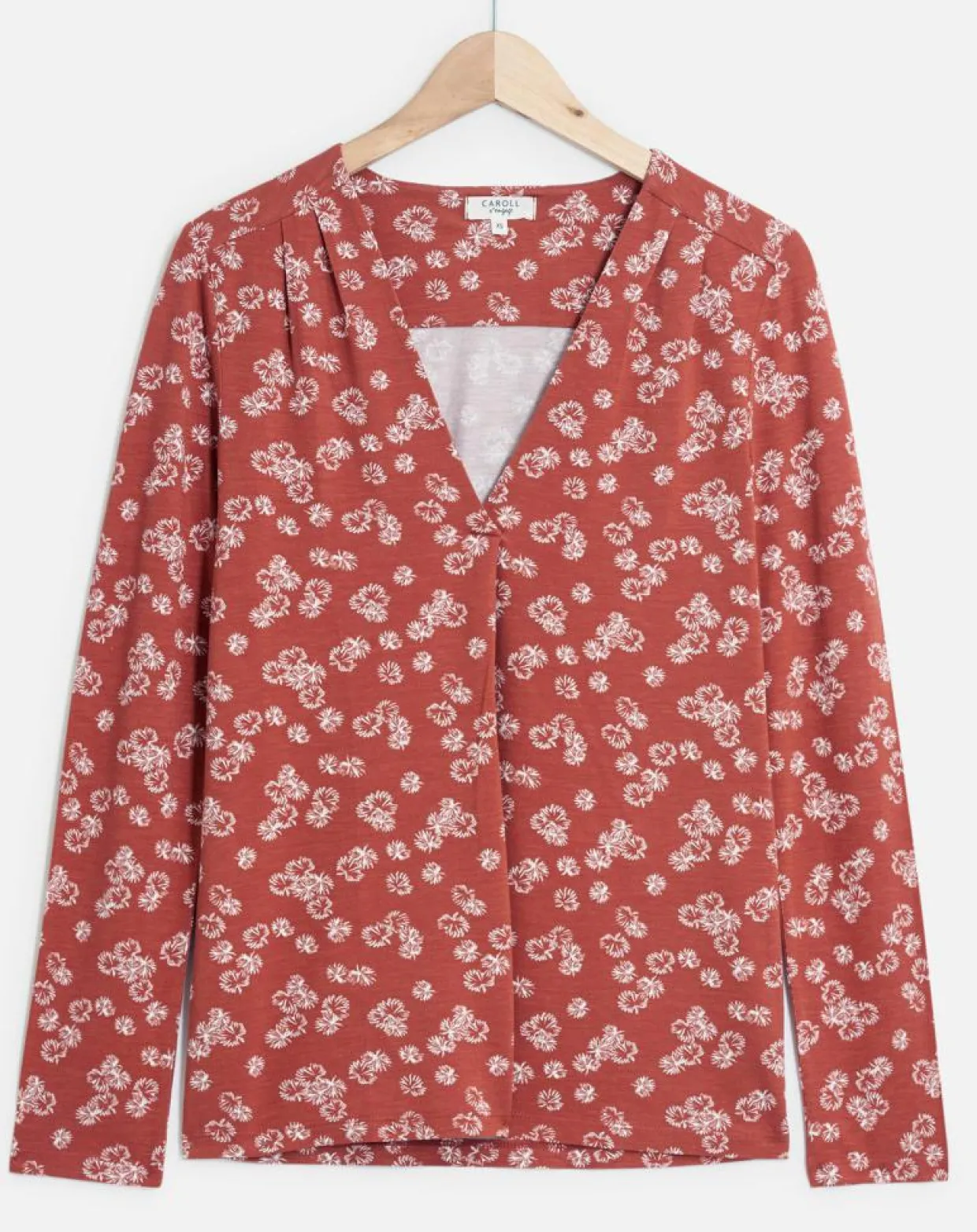 T-Shirt Doris à fleurs pêche-Caroll Sale