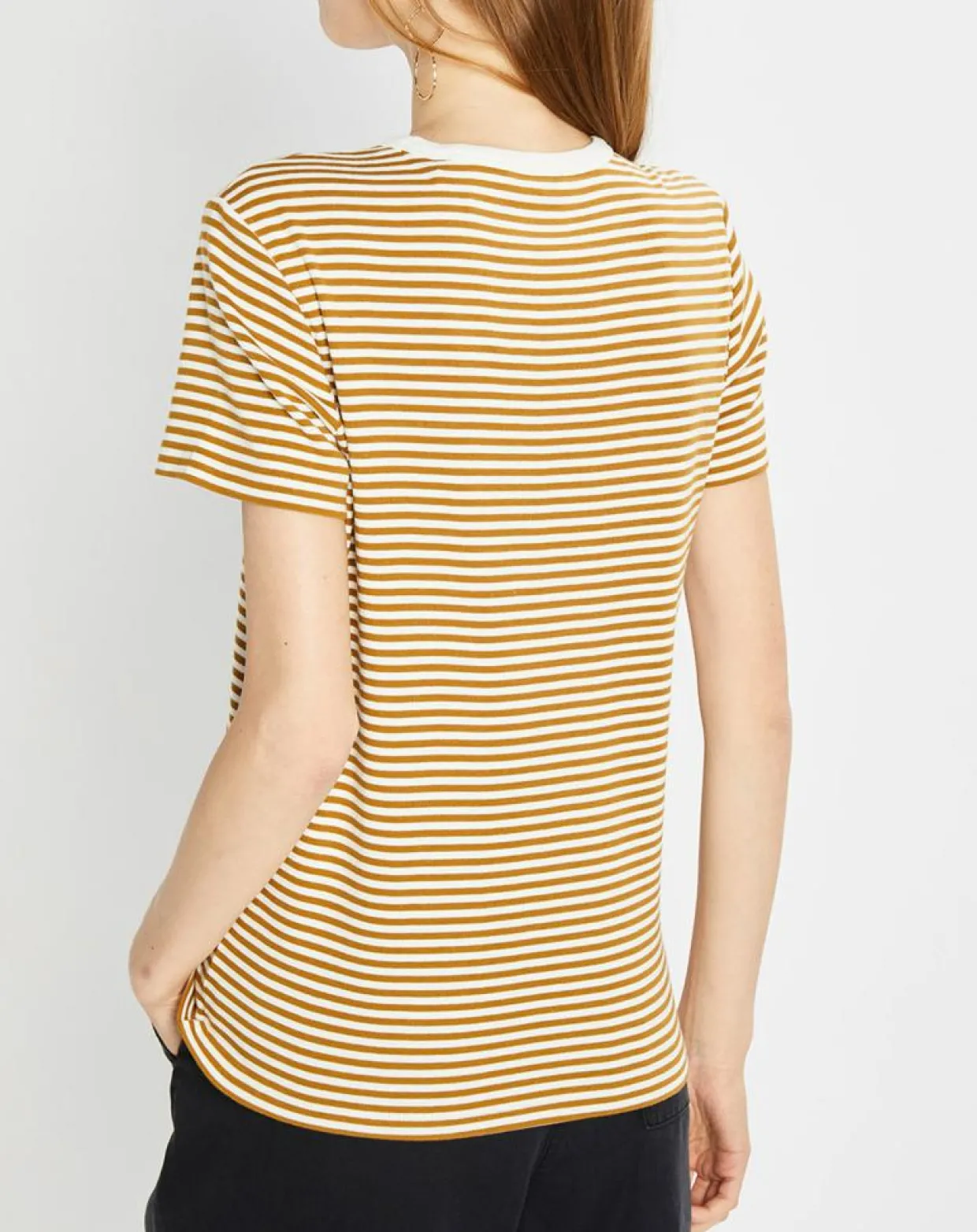 Femme Marc O'Polo T-Shirts^T-Shirt en Coton à rayures marron/blanc