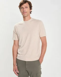 T-Shirt en Jersey beige-Hackett London New