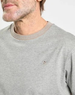Homme Hackett London T-Shirts^T-shirt en Jersey Regular Fit Rib gris