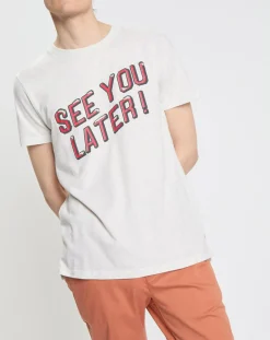 T-Shirt en Jersey See You Later blanc-Scotch & Soda