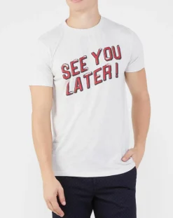 T-Shirt en Jersey See You Later blanc-Scotch & Soda