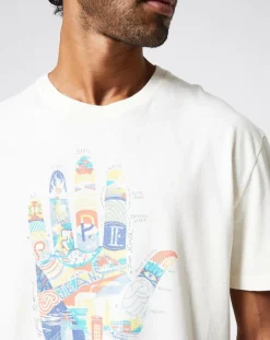 T-Shirt en Lin mélangé Print Main Sergio écru-Pepe Jeans Sale
