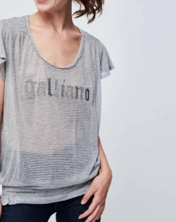 T-Shirt fluide gris souris-John Galliano