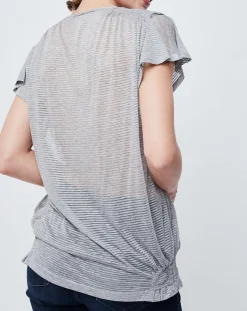 T-Shirt fluide gris souris-John Galliano