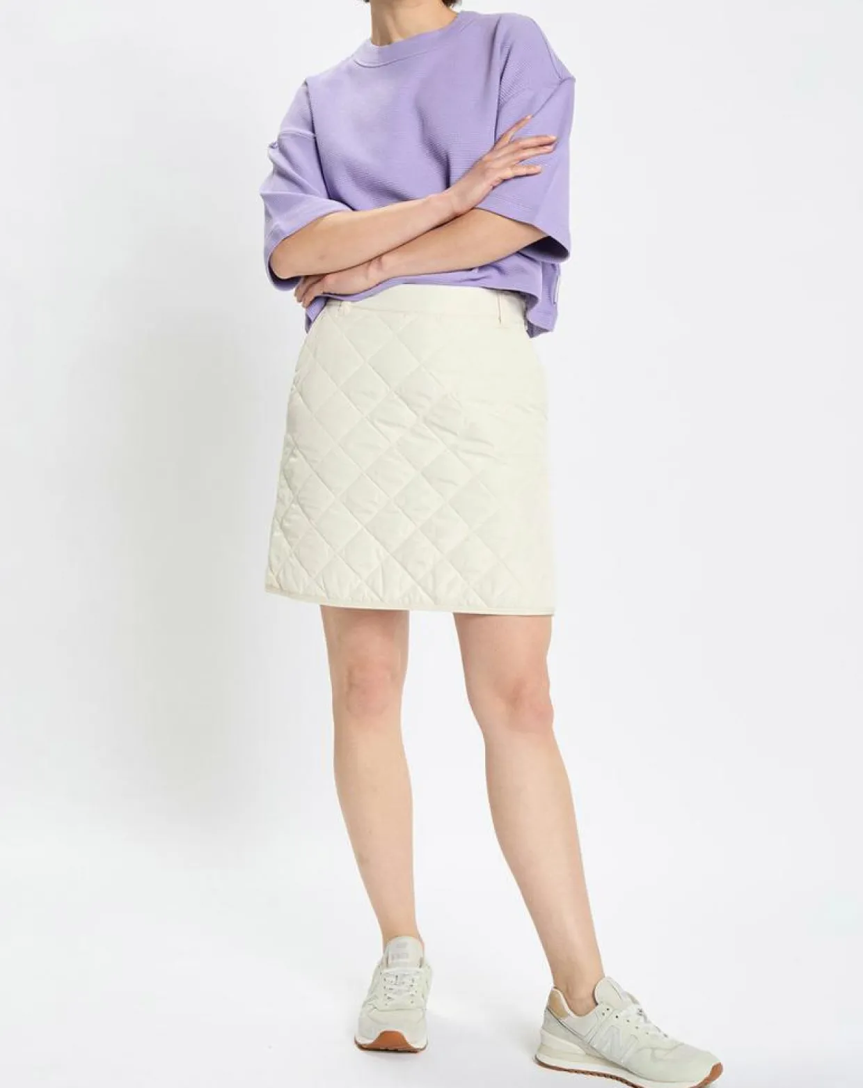 Femme Marc O'Polo T-Shirts^T-Shirt gaufré manches 3/4 Boxy violet clair