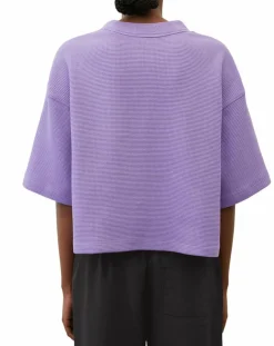 Femme Marc O'Polo T-Shirts^T-Shirt gaufré manches 3/4 Boxy violet clair