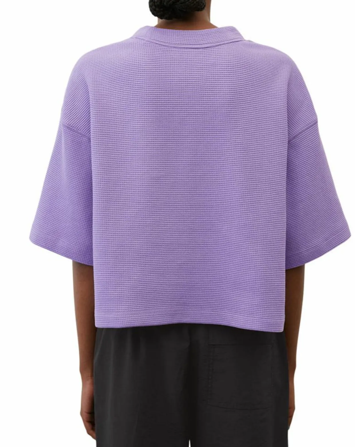 Femme Marc O'Polo T-Shirts^T-Shirt gaufré manches 3/4 Boxy violet clair