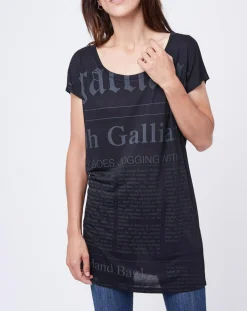 T-Shirt Gazette noir/gris-John Galliano Online