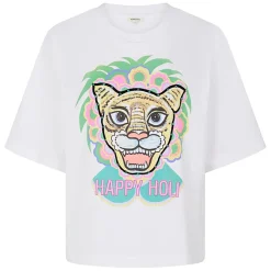 Femme Manoush T-Shirts^T-Shirt Happy Holi blanc