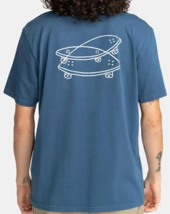 T-Shirt Illusion bleu moyen-Element Sale