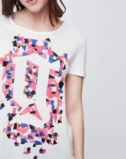 Femme John Galliano T-Shirts^T-Shirt imprimé blanc cassé/multicolore