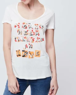Femme John Galliano T-Shirts^T-Shirt imprimé blanc cassé/multicolore