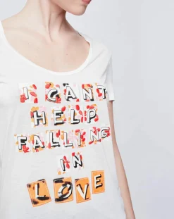 Femme John Galliano T-Shirts^T-Shirt imprimé blanc cassé/multicolore