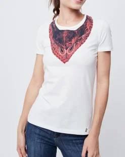 Femme John Galliano T-Shirts^T-Shirt imprimé blanc cassé/rouge/noir