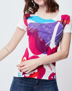 Femme John Galliano T-Shirts^T-Shirt imprimé cassé/multicolore