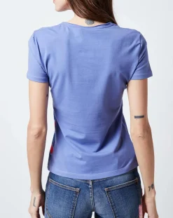 T-Shirt imprimé drapeau bleu lavande-John Galliano Clearance