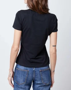 T-Shirt imprimé drapeau noir-John Galliano Outlet