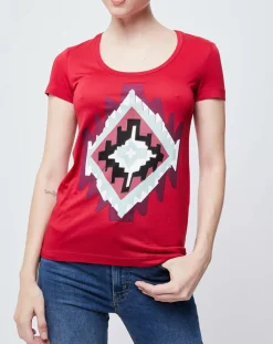 Femme John Galliano T-Shirts^T-Shirt imprimé ethnique rouge/multicolore