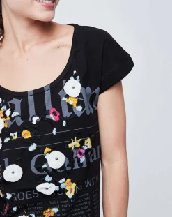 Femme John Galliano T-Shirts^T-Shirt imprimé Gazette noir