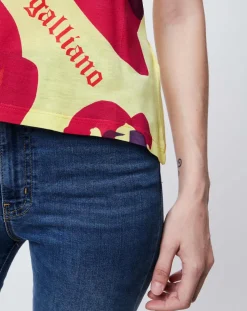 Femme John Galliano T-Shirts^T-Shirt imprimé jaune/multicolore