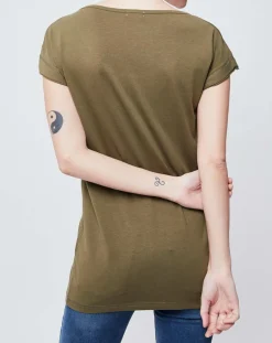 T-Shirt imprimé kaki foncé/rouge-John Galliano Discount