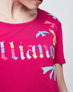 Femme John Galliano T-Shirts^T-Shirt imprimé rose/multicolore