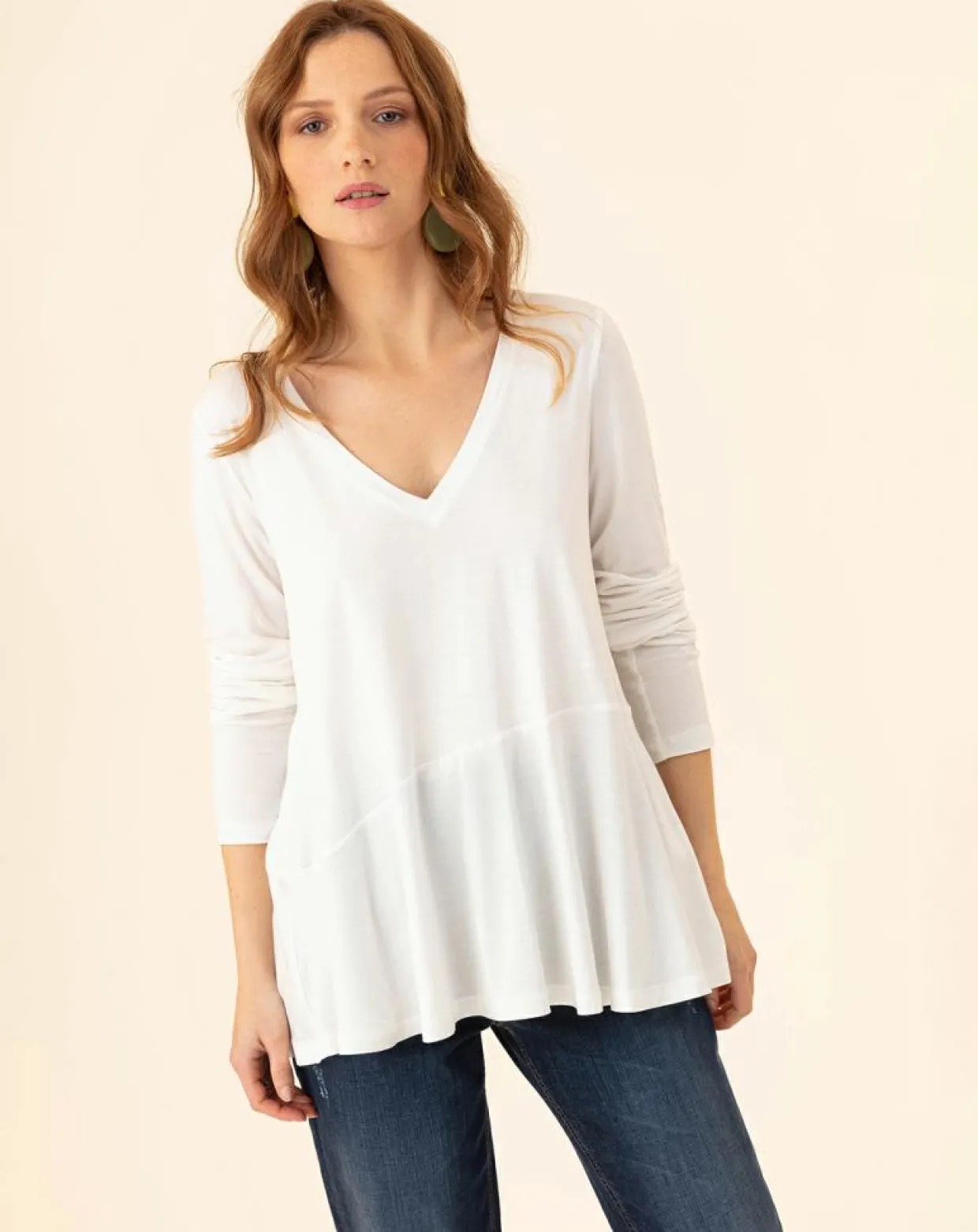 T-Shirt Jane écru-Indies Clearance