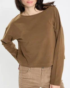 T-Shirt jersey stretch marron-Marc O'Polo Online
