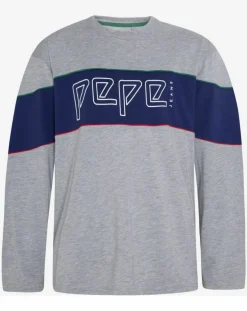 Homme Pepe Jeans T-Shirts^T-Shirt Logo Archive gris/bleu