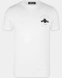 T-Shirt Logo Asolo blanc-Replay Sale