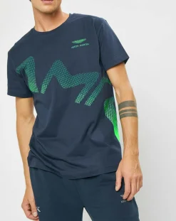 T-Shirt Logo Aston Martin Racing bleu marine-Hackett London Hot