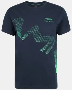 T-Shirt Logo Aston Martin Racing bleu marine-Hackett London Hot