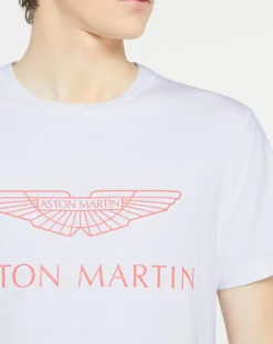 Homme Hackett London T-Shirts^T-Shirt Logo Aston Martin Racing blanc