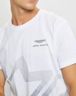 Homme Hackett London T-Shirts^T-Shirt Logo Aston Martin Racing blanc