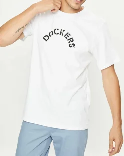 T-Shirt Logo blanc-Dockers Online