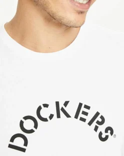 T-Shirt Logo blanc-Dockers Online