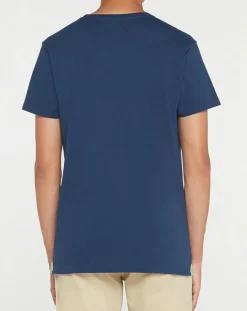 T-Shirt Logo bleu marine-Hackett London Outlet