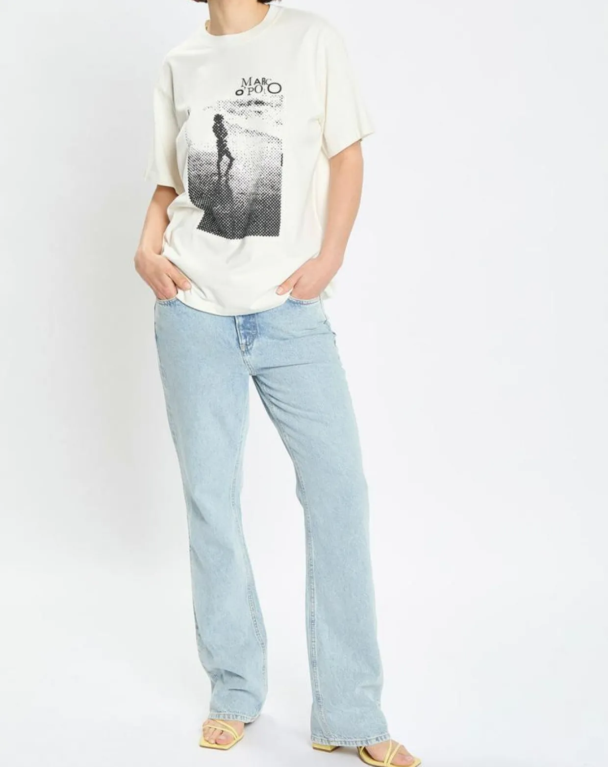Femme Marc O'Polo T-Shirts^T-Shirt logo mop blanc