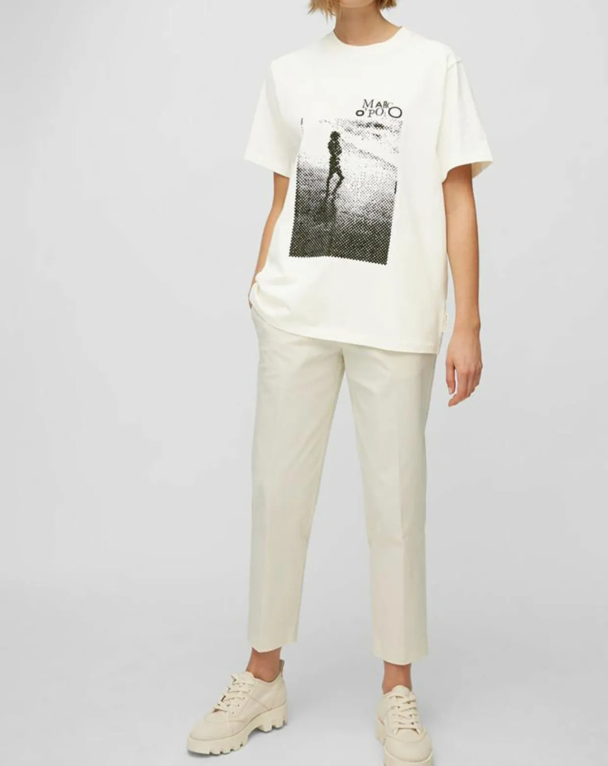 Femme Marc O'Polo T-Shirts^T-Shirt logo mop blanc