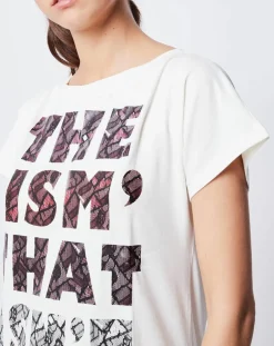 Femme John Galliano T-Shirts^T-Shirt Long imprimé blanc cassé/noir/rose