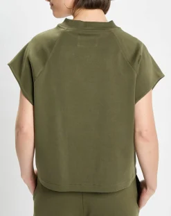 Femme Marc O'Polo T-Shirts^T-Shirt loose Crop kaki
