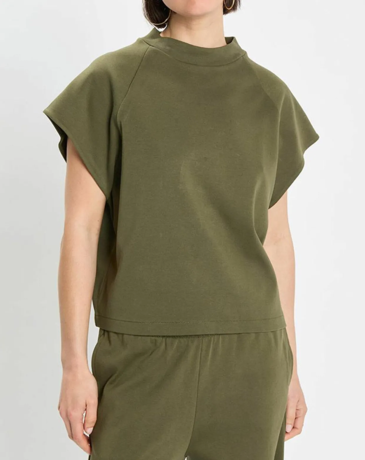 Femme Marc O'Polo T-Shirts^T-Shirt loose Crop kaki