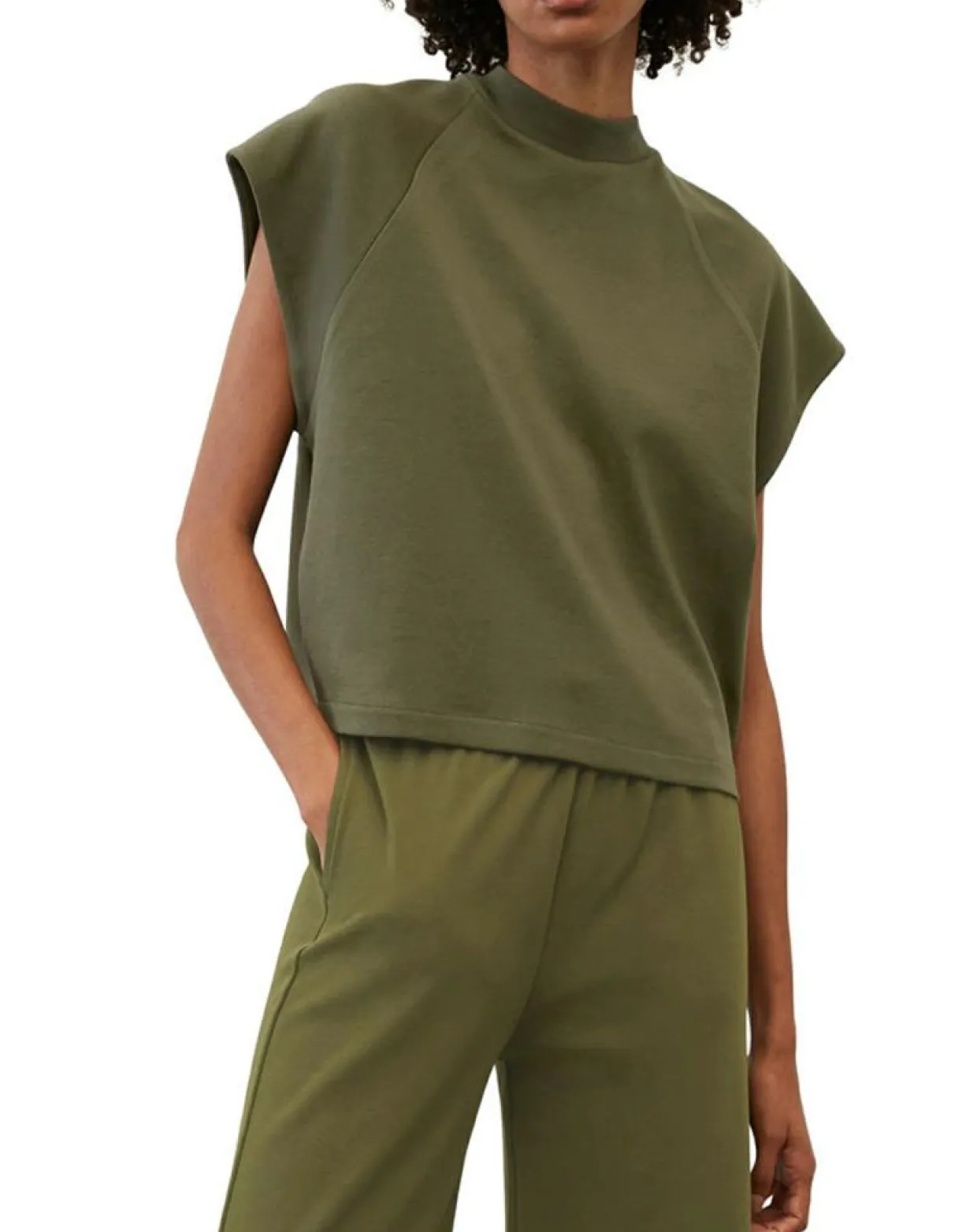 Femme Marc O'Polo T-Shirts^T-Shirt loose Crop kaki