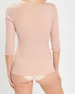 Femme Mare T-Shirts^T-Shirt manches 3/4 col rond rose